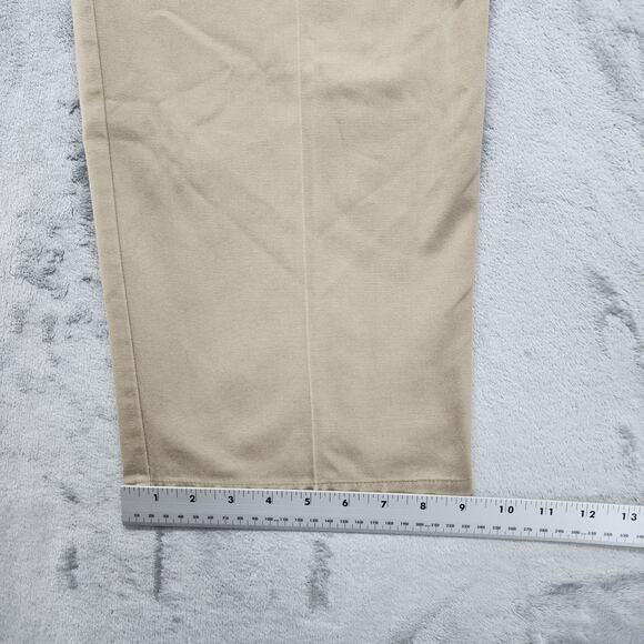 Dockers Pants Mens W38 L29 Tan Individual Fit Waistband Pleated Trouser Preppy - Picture 10 of 11